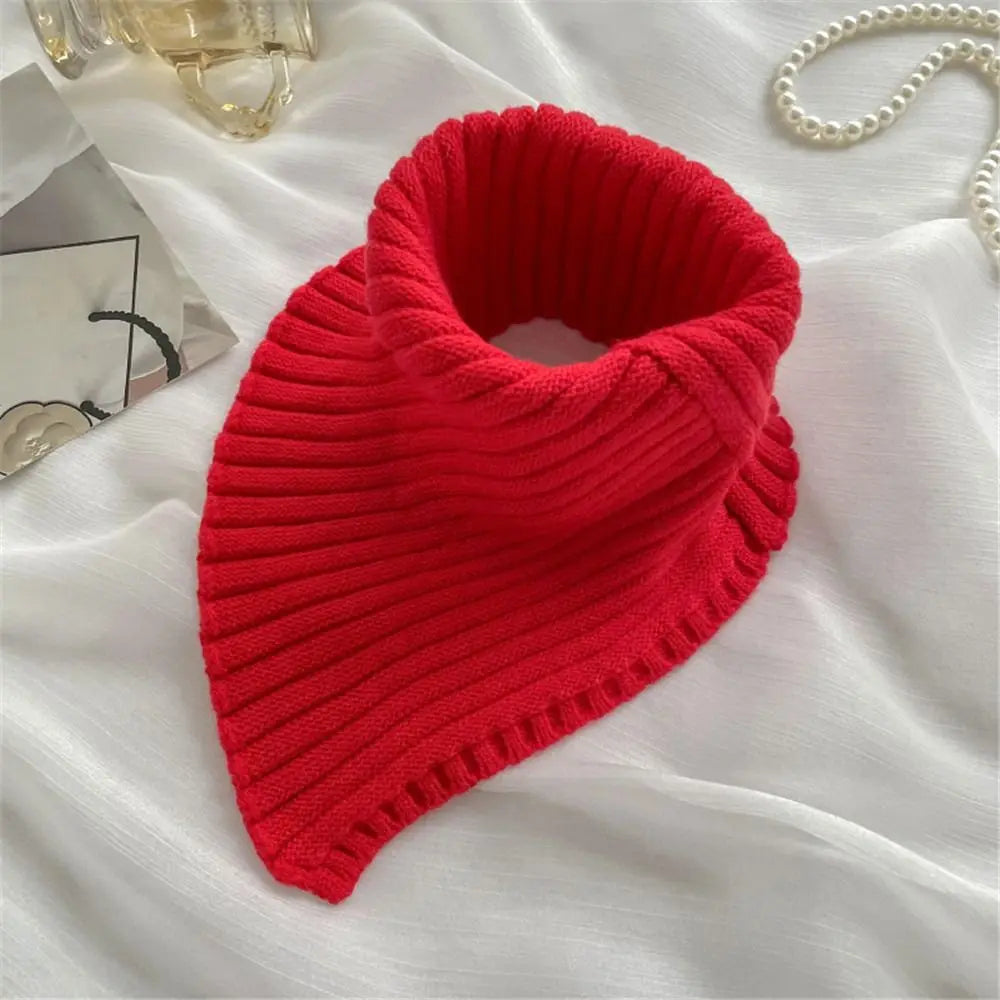 Cuello falso de punto cortaviento de invierno para mujer