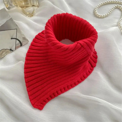 Cuello falso de punto cortaviento de invierno para mujer