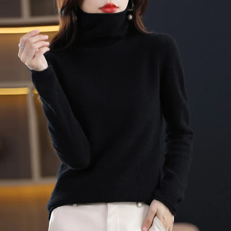 Noimee | Jersey de punto con cuello alto y corte entallado para mujer