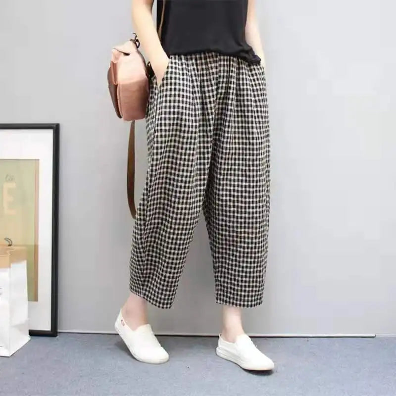 Pantalones de verano a cuadros