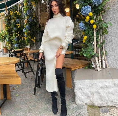 Addie - Jersey de punto de cuello alto