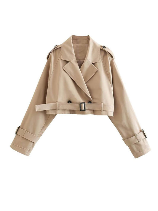 Wynter Coat - Elegante gabardina recortada