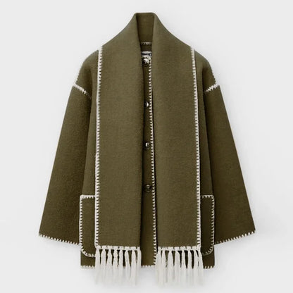 L'Aurablend | Chaqueta bufanda en mezcla de lana