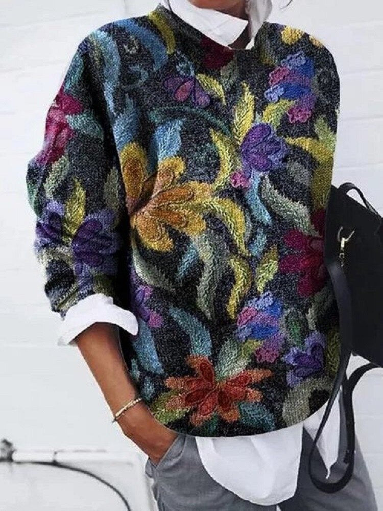Geneviève | Suéter floral a la moda