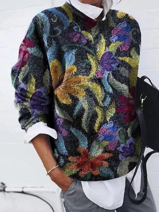 Geneviève | Suéter floral a la moda