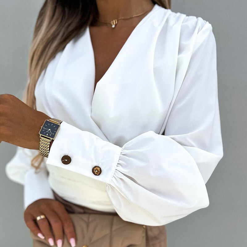 GemmaBlouse I Blusa de manga farol para mujer