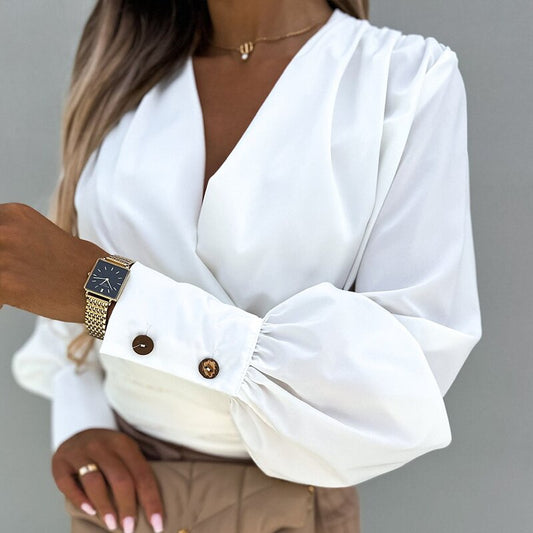GemmaBlouse I Blusa de manga farol para mujer