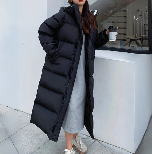KATY™ | CHAQUETA LARGA DE PLUMÓN IMPERMEABLE Y CORTAVIENTO