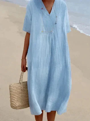 Elegante vestido de lino para todas las ocasiones de verano