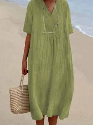 Elegante vestido de lino para todas las ocasiones de verano