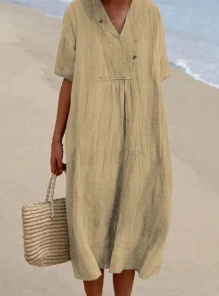 Elegante vestido de lino para todas las ocasiones de verano