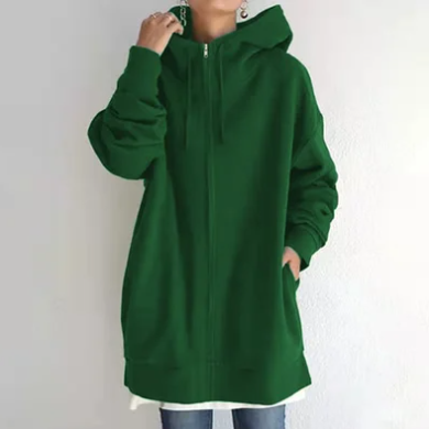 Amelie - Sudadera de mujer con capucha y cremallera para otoño/invierno