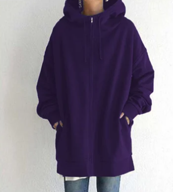 Amelie - Sudadera de mujer con capucha y cremallera para otoño/invierno