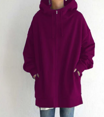 Amelie - Sudadera de mujer con capucha y cremallera para otoño/invierno