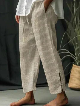 Pantalones de verano casuales con estampado de rayas