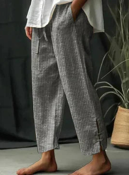 Pantalones de verano casuales con estampado de rayas