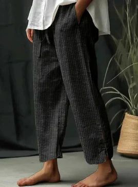 Pantalones de verano casuales con estampado de rayas
