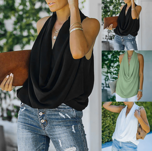ElinesTop I Top Con Cuello Bajo Para Mujer