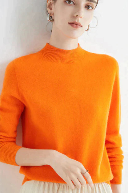 Margo | Elegante jersey de cachemira de cuello alto para mujer