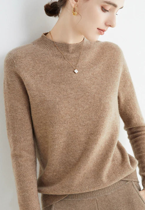 Margo | Elegante jersey de cachemira de cuello alto para mujer