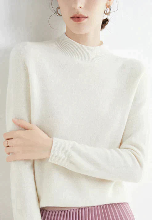 Margo | Elegante jersey de cachemira de cuello alto para mujer