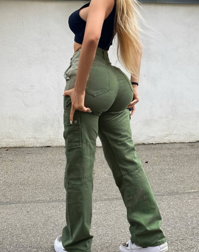 Sissy - Pantalones cargo ajustados para mujer