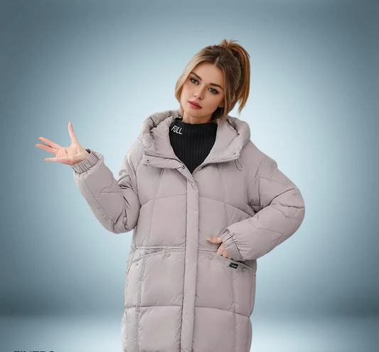 Chaqueta de plumón de moda en gris
