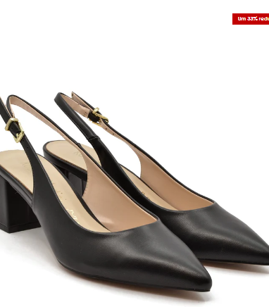 Nora | elegantes zapatos negros con correa negra