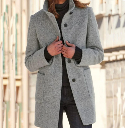 Felicity | Abrigo elegante y con estilo para mujer con botones chic