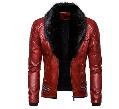 Chaqueta casual de cuero vegano con piel sintética para mujer | Perfecta para el día a día