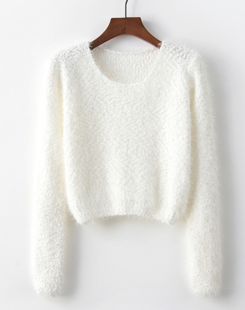 Jersey de punto de manga larga para mujer