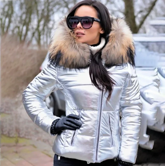 Laura | elegante abrigo de invierno con piel sintética