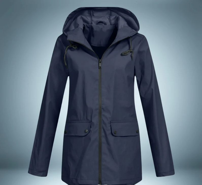 Mackintosh de goma en azul