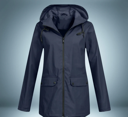 Mackintosh de goma en azul