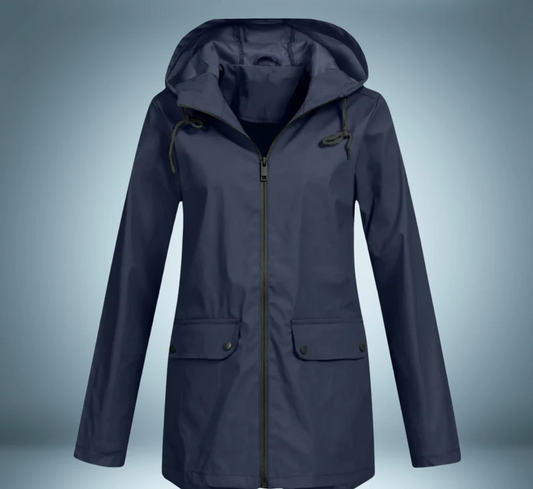 Mackintosh de goma en azul