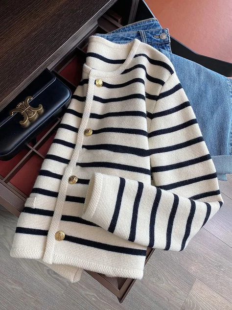 Stella | jersey con escote abierto y rayas