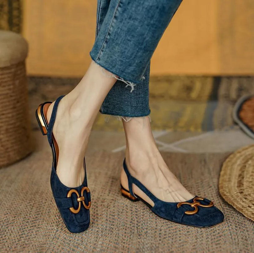Damskie Płaskie Buty Slingback