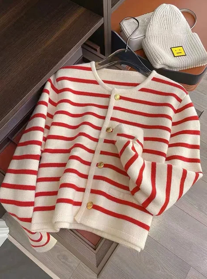 Stella | jersey con escote abierto y rayas
