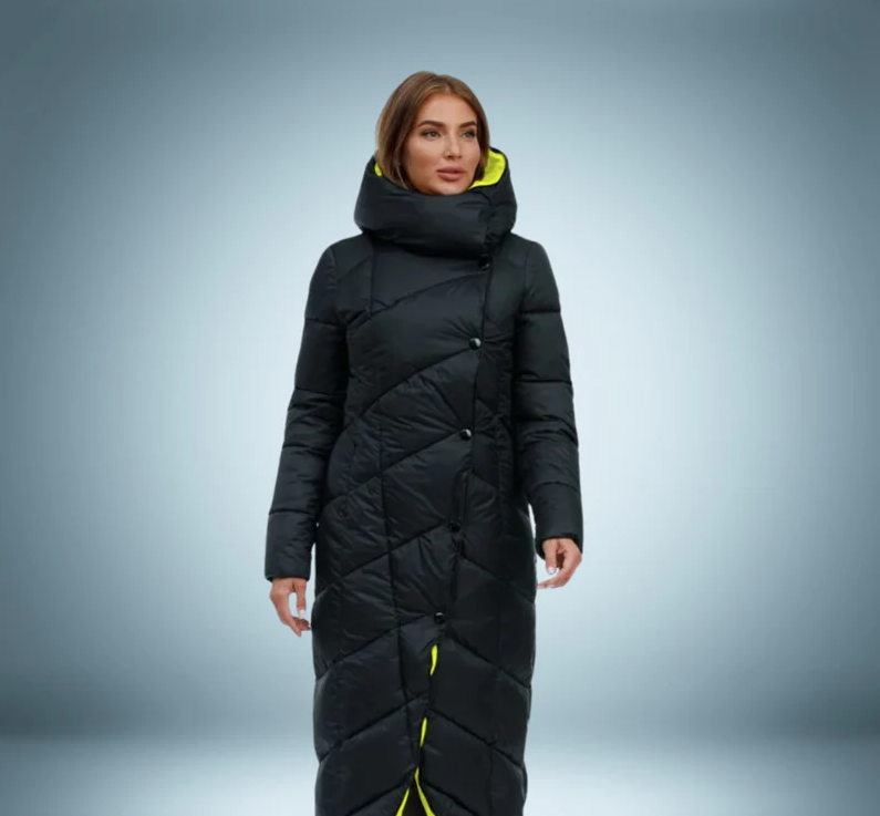Parka exclusiva con cierre de botones