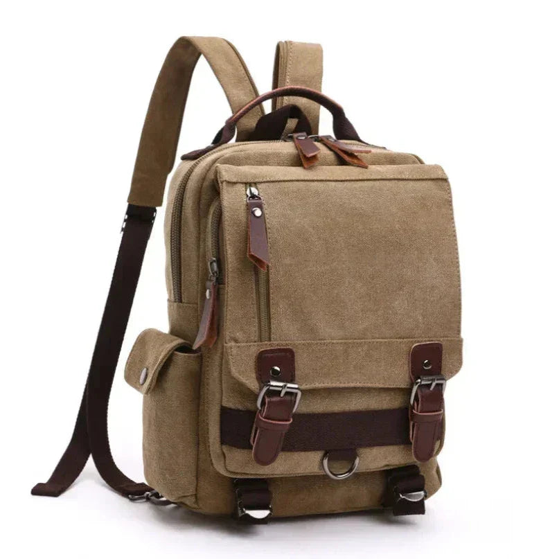 Thijs | Vintage Backpack - Bolsa de viaje grande y multifuncional para aventureros