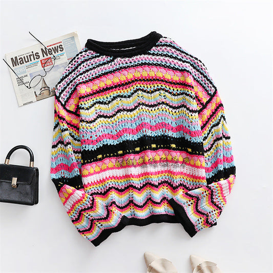 Gabrielle | Moderno jersey de punto para mujer con rayas de colores