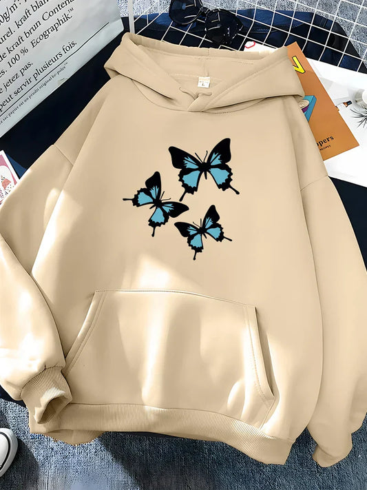 Elisa | Camisa Rio Sudadera Con Capucha Estampado Mariposas