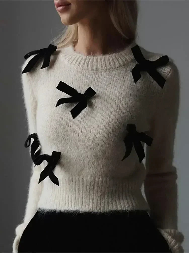 Odelia - jersey corto con lazo en el cuello