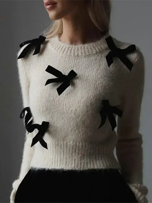 Odelia - jersey corto con lazo en el cuello