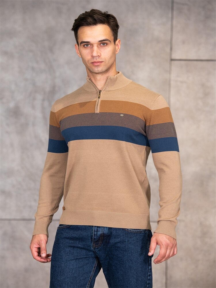 Yadrian Sweater | Jersey con cremallera de algodón para hombre