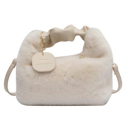 Bolso cruzado de peluche para mujer