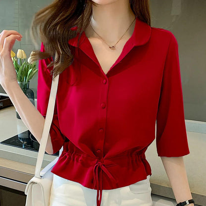 EllesBlouse Blusa con detalles para mujer