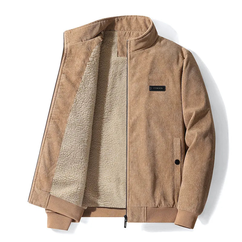 Elias | Chaqueta sherpa retro de terciopelo