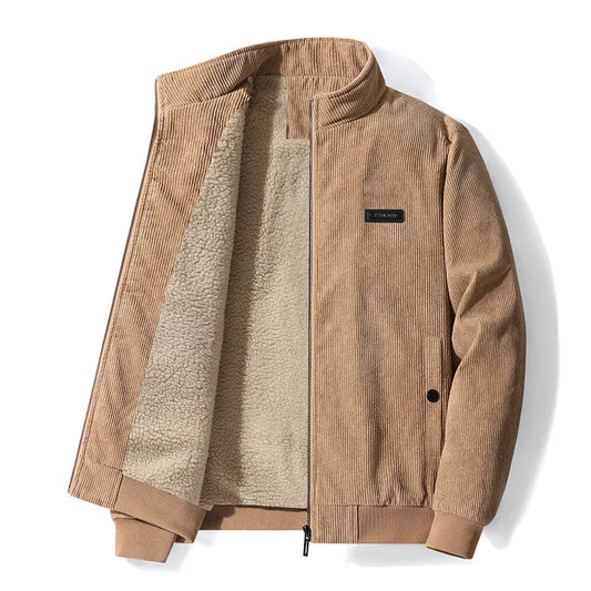 Elias | Chaqueta sherpa retro de terciopelo