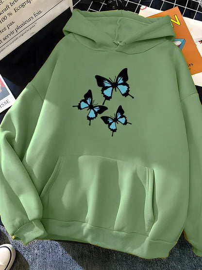 Elisa | Camisa Rio Sudadera Con Capucha Estampado Mariposas